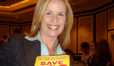 Author-Elisabeth Leamy-With her book-Save BIG