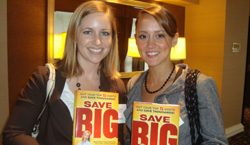 Media Relations Coach-PR Consultant-Elisabeth Leamy-Two Fans of her book Save BIG