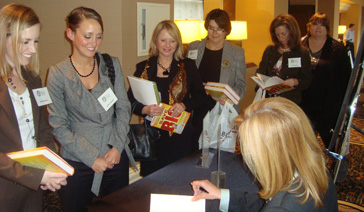 Media Relations Coach-PR Consultant-Elisabeth Leamy-With Fans at a book signing